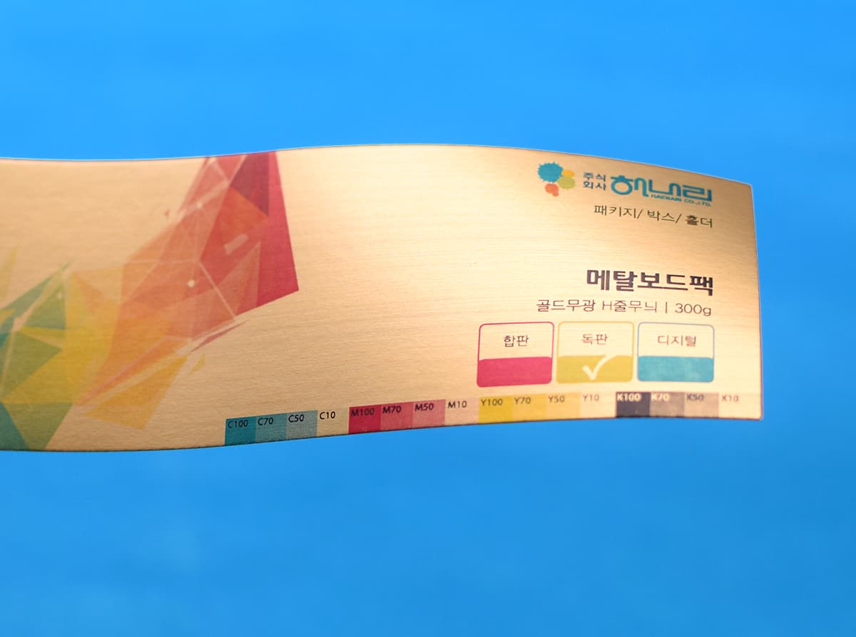 메탈보드팩 - 골드유광 H줄무늬